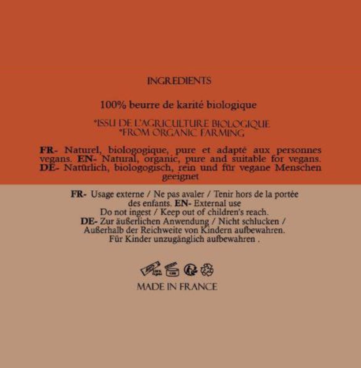 BEURRE DE KARITE 100% BIO ET VEGAN – 100 ml – Image 3
